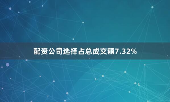 配资公司选择占总成交额7.32%